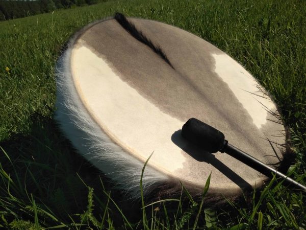 бубен шаманский кожа козы этнический барабан